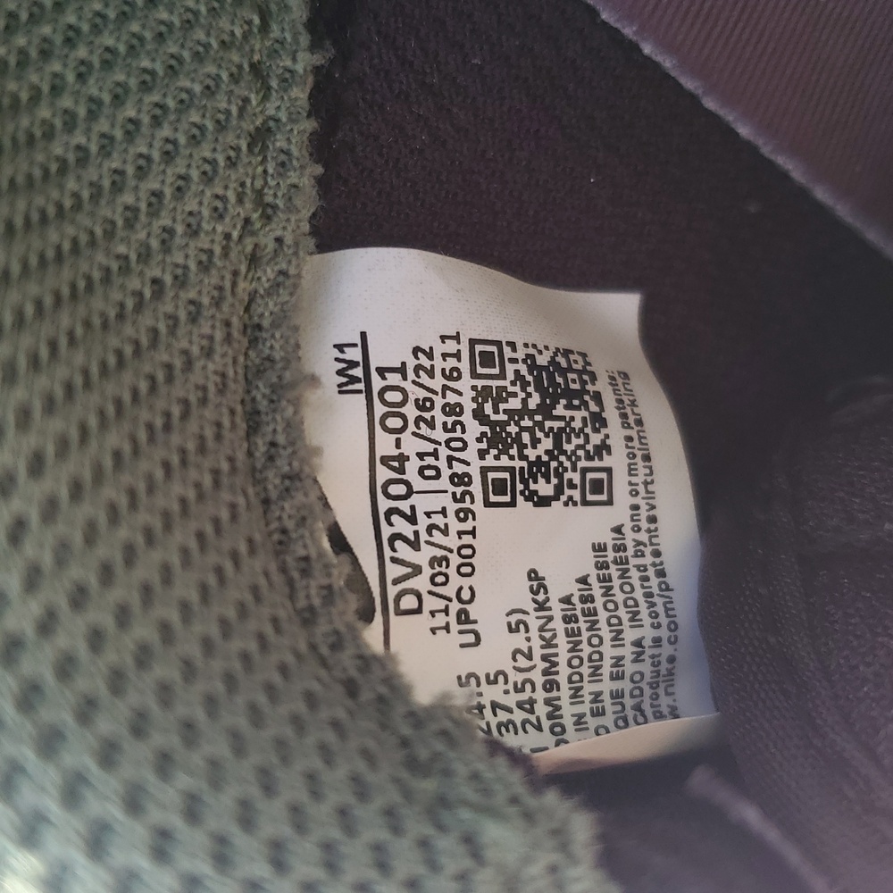 Nike Air Force 1 LV8 1 Black / Carbon Green-Treeline Size 8 - Picture 11 of 16